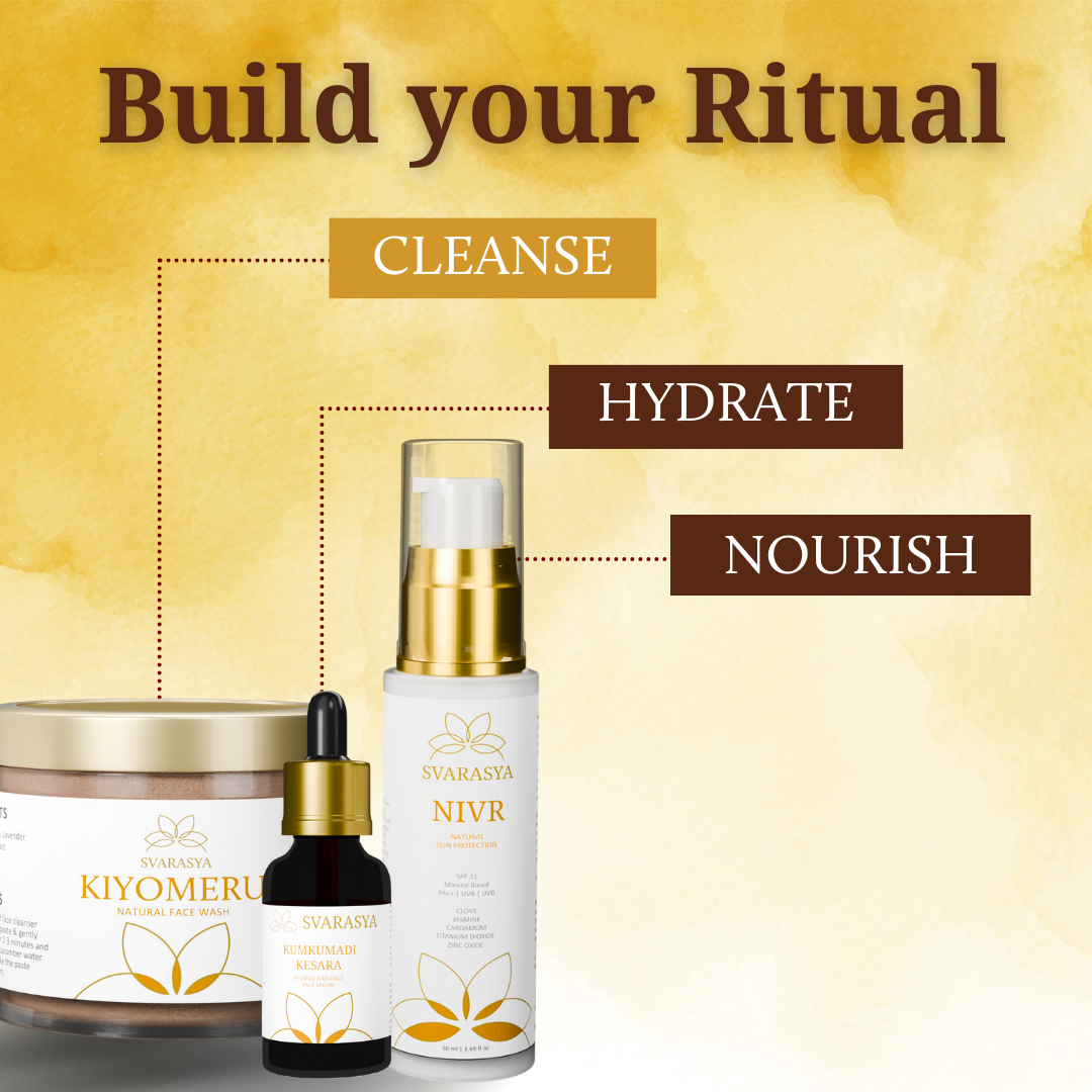 ROOPAM- Everyday Sun Protection combo for intense hydration | Nivr &amp; Kumkumadi Kesara Tailam