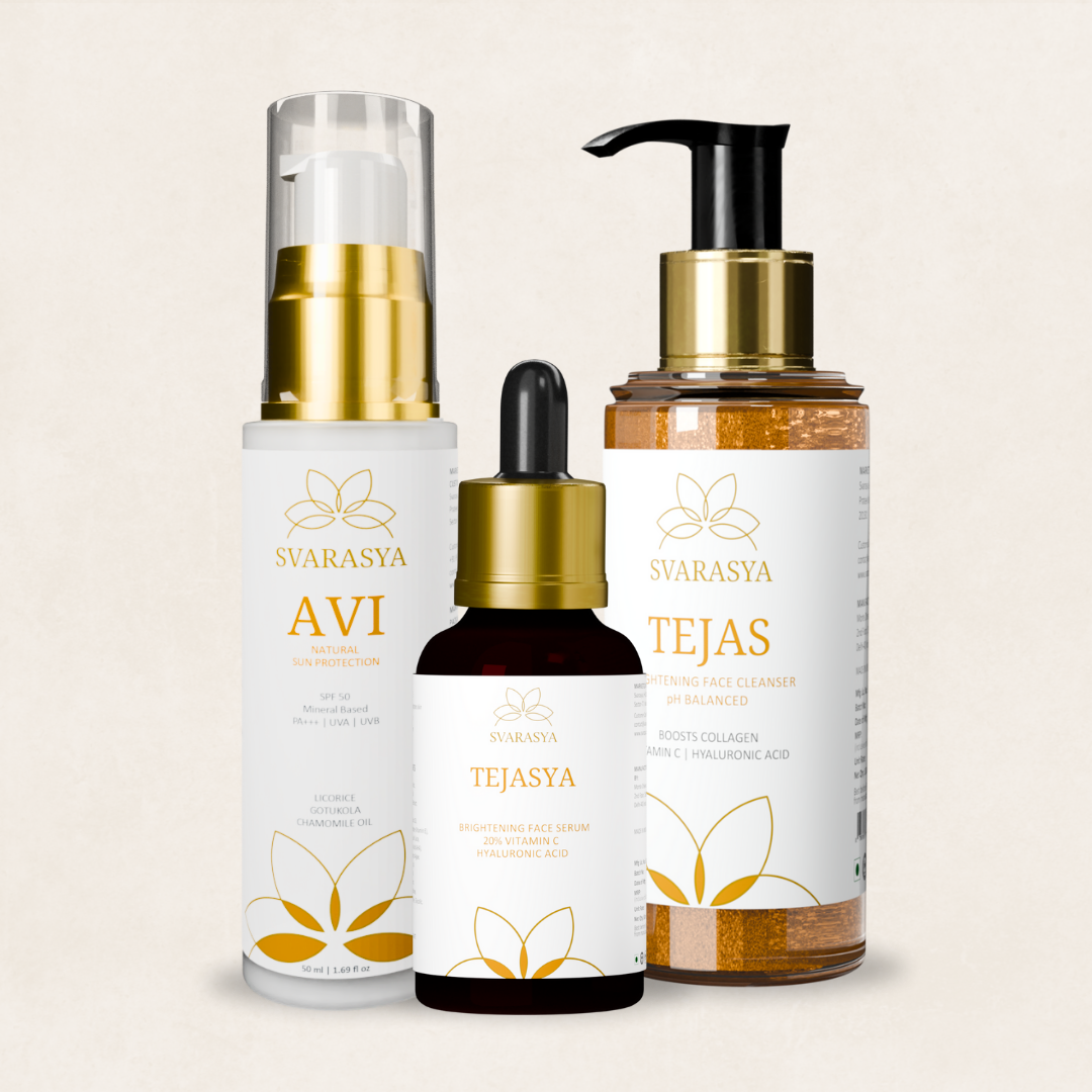 Daytime Ritual &quot;Prabha&quot; for  Anti-Aging &amp; Radiant Youthful Skin | Face Cleanser, Face Serum &amp; Sunscreen