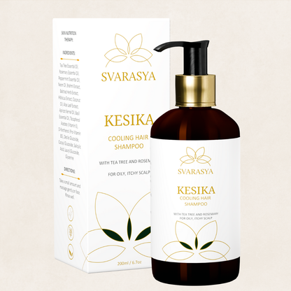 Kesika: Ayurvedic Hair Shampoo for Oily and Dandruff-prone Hair - Tea Tree Essential Oil, Rosemary, Neem Oil