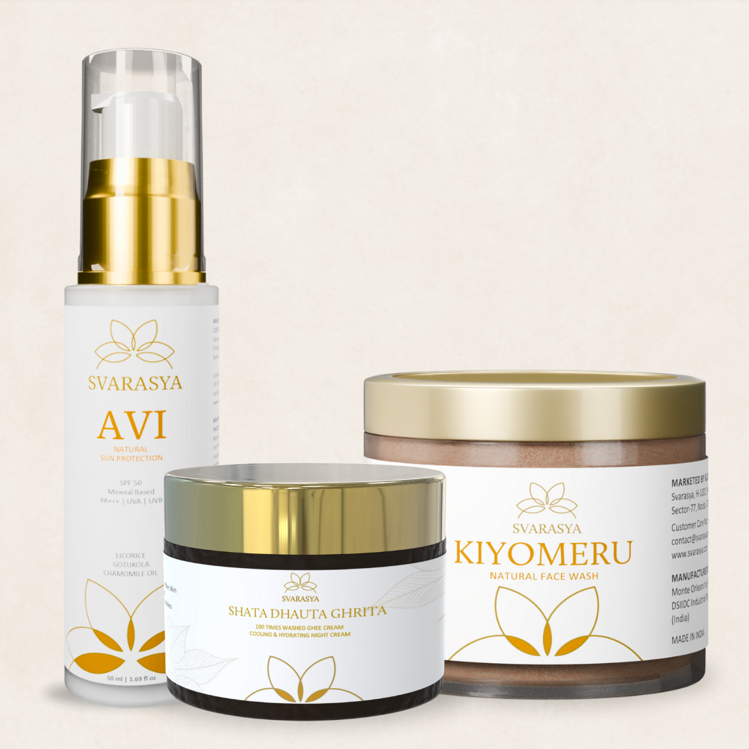 Sun Protection Ritual  &quot;Avrutti&quot; for Anti Aging | Face Wash, Moisturiser &amp; Sunscreen