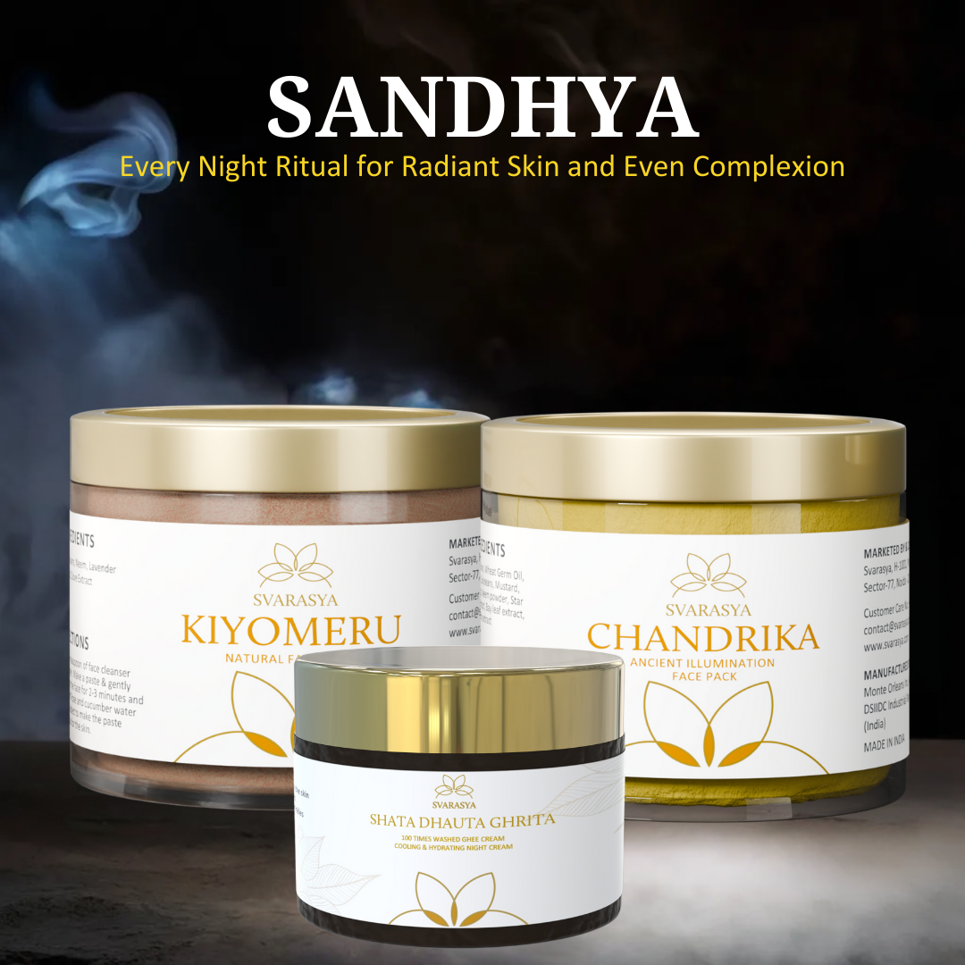 Night Ritual &quot;Sandhya&quot; for Radiant Skin and Even Complexion | Face Wash, Ubtan &amp; Moisturiser