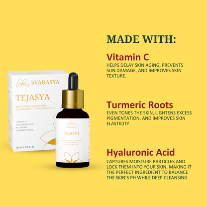 Tejasya- The Collagen-Boosting 20% Vitamin C + Turmeric Face Serum For Skin Brightening