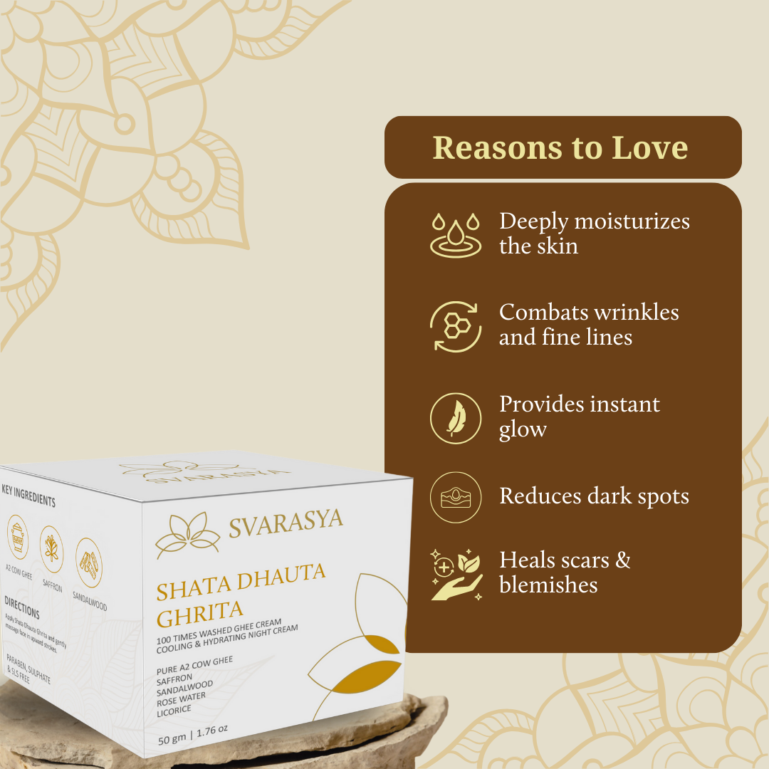 Shata Dhauta Ghrita - 100 Times Washed Ghee (Ancient Skin Repair Night Cream)